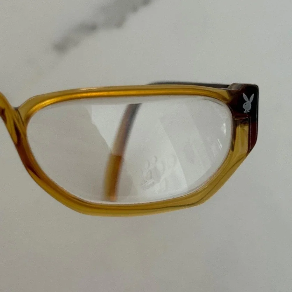 Vintage Playboy Eyeglass Frames 4547 Austria Half Frame Brown‎ 51-23